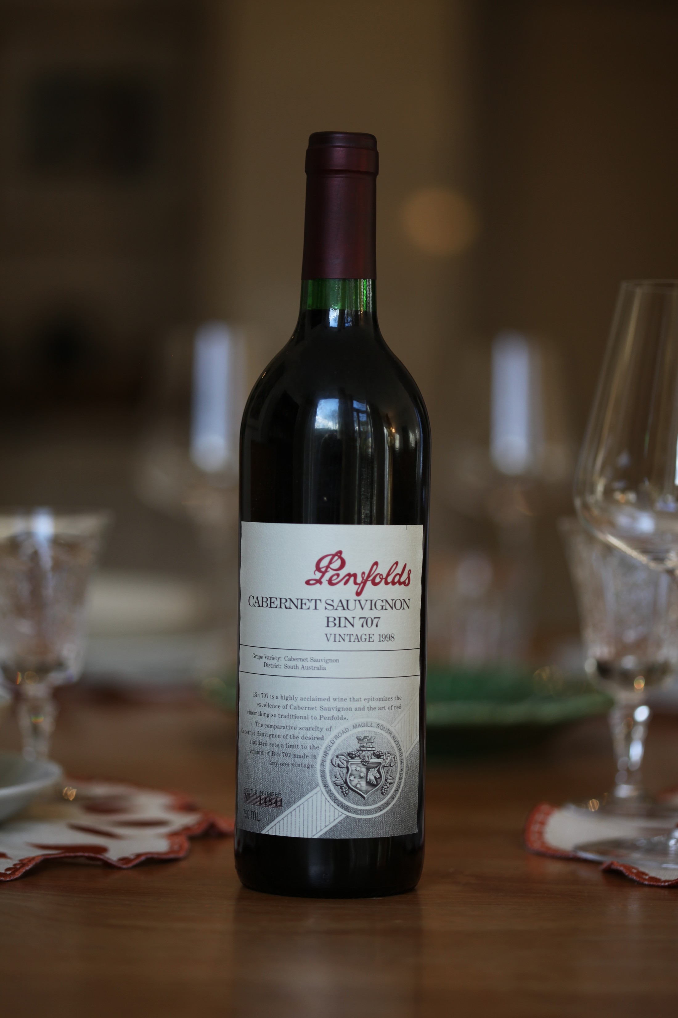 Penfolds Cabernet Sauvignon 'Bin 707' 1998 | Amsterdam Vintage Wine